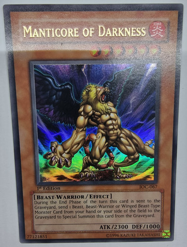 Yugioh manticore of darkness - yugioh,